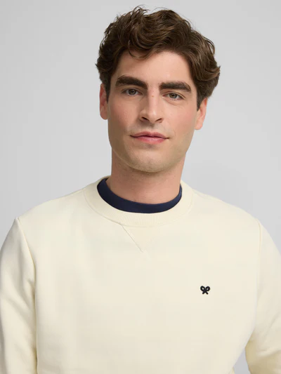 Sudadera Minilogo Crema - Silbon