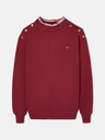 Sudadera Woman Cuello Volante Burdeos - Silbon