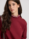 Sudadera Woman Cuello Volante Burdeos - Silbon