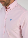 Camisa Oxford Liso Rosa Claro Slim - Williot