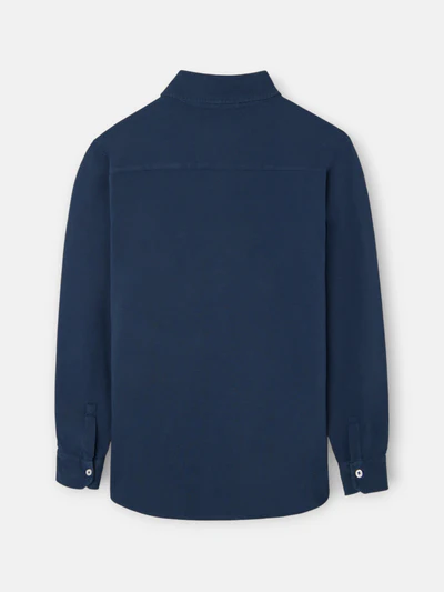 Polo Liso Manga Larga Azul Marino - Silbon