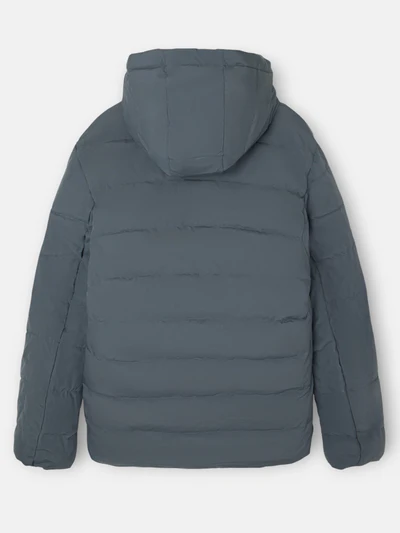 Abrigo Técnico Reversible Capucha Gris Marino - Silbon