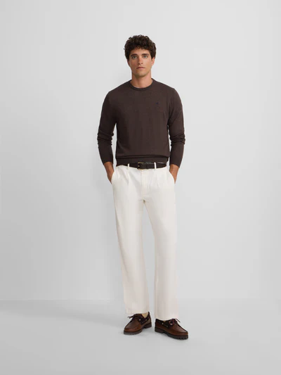 Jersey Classic Cuello Redondo Marrón - Silbon
