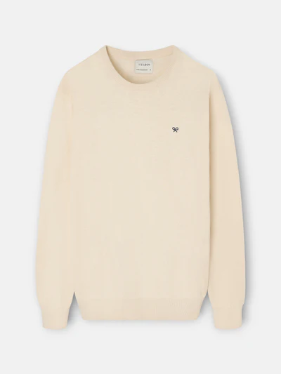 Jersey Classic Cuello Redondo Beige Claro - Silbon