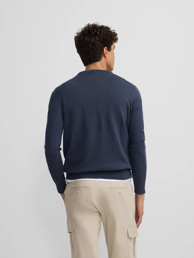 Jersey Classic Cuello Redondo Azul Gris - Silbon