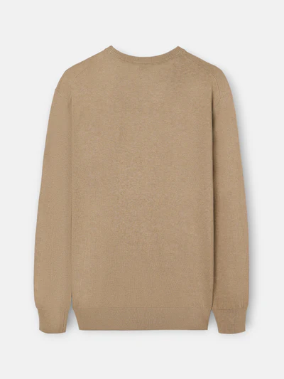 Jersey Classic Cuello Redondo Beige Oscuro - Silbon