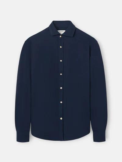 Camisa Sport Micropique Comfort Marino  - Silbon