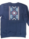 Sudadera Con Detalle Étnico Espalda Marino - Williot