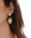 Pendientes Metacrilato Fallera y Fallero Dorado
