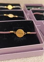 Pulsera Cordón Medalla Grabable Dorado (+ COLORES)