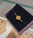 Pulsera Cordón Medalla Grabable Dorado (+ COLORES)
