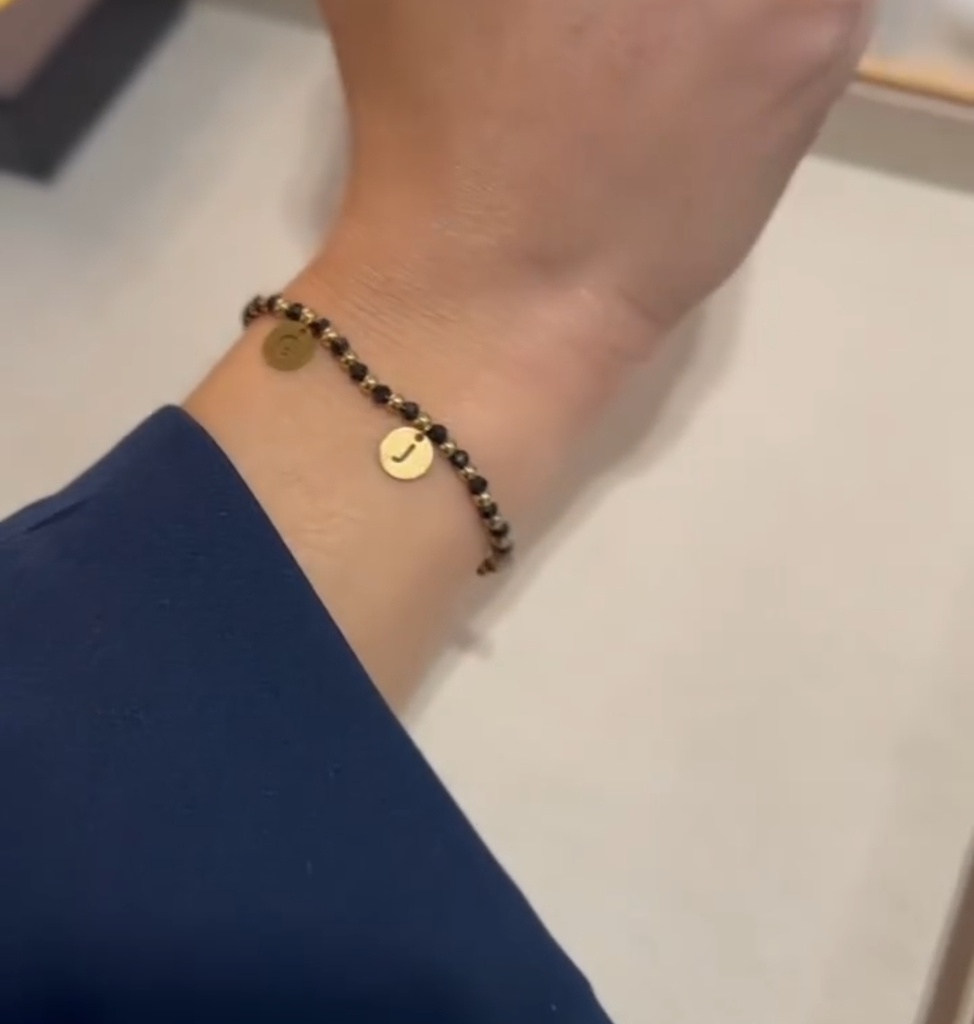 Pulsera Cuentas + Inicial/es