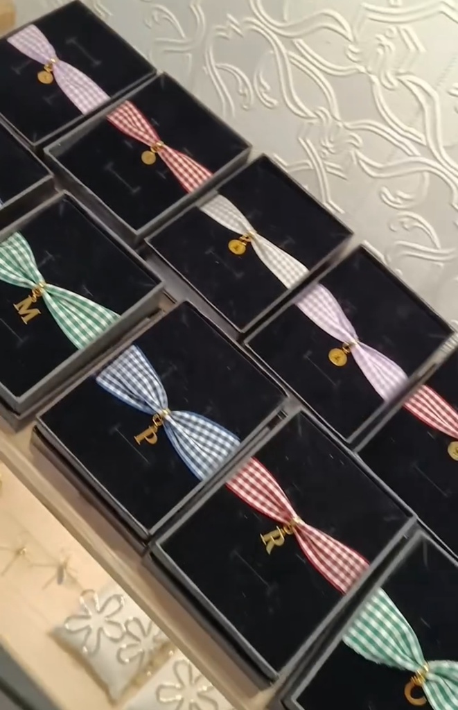 Pulsera Cinta Algodón Vichy con Inicial Silueta (+ COLORES)