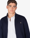 Cardigan Icon Zipper Navy Blue - Harper &amp; Neyer