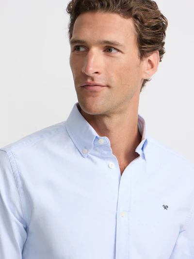 Camisa Sport Oxford Regular Fit Celeste  - Silbon