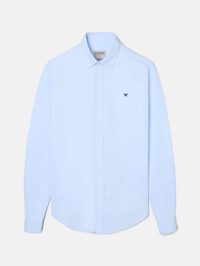 Camisa Sport Oxford Regular Fit Celeste  - Silbon