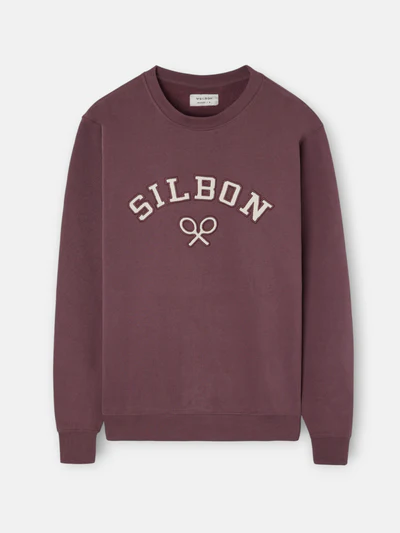 Sudadera Raqueta Media Pana Burdeos  - Silbon