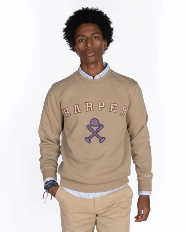 Sudadera Retro Soft Taupe - Harper &amp; Neyer