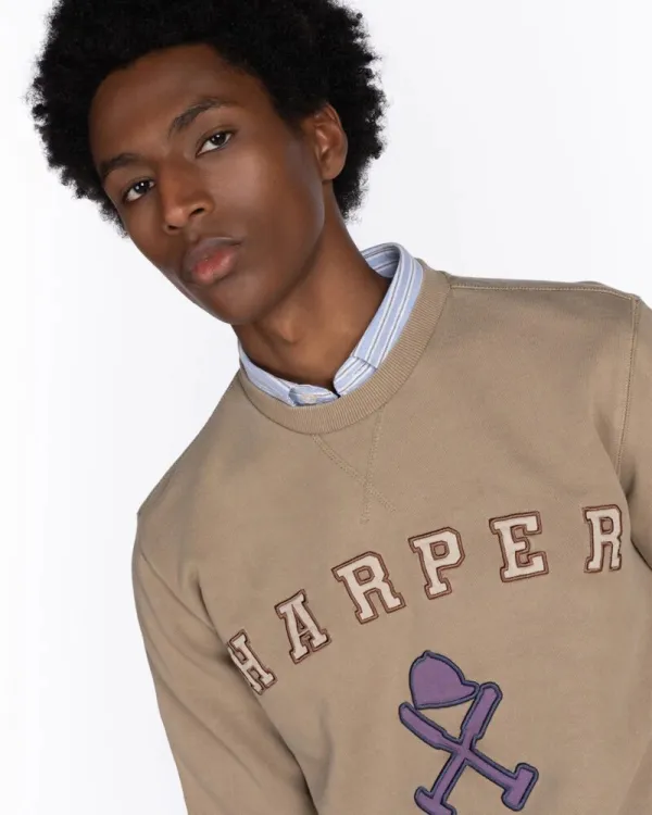 Sudadera Retro Soft Taupe - Harper &amp; Neyer