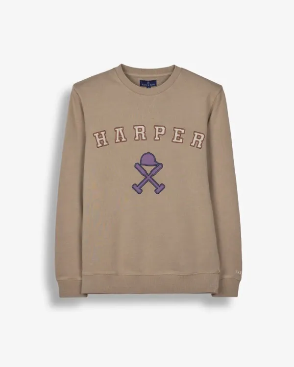 Sudadera Retro Soft Taupe - Harper &amp; Neyer
