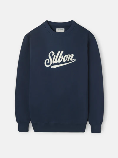 Sudadera Relaxed Fit Retro Azul Marino - Silbon