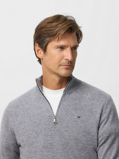 Jersey Media Cremallera Gris Medio - Silbon