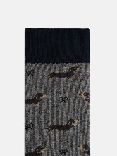 Calcetin Silbon Doggy Gris - Silbon