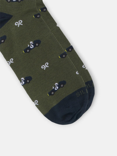 Calcetin Race Car Verde - Silbon