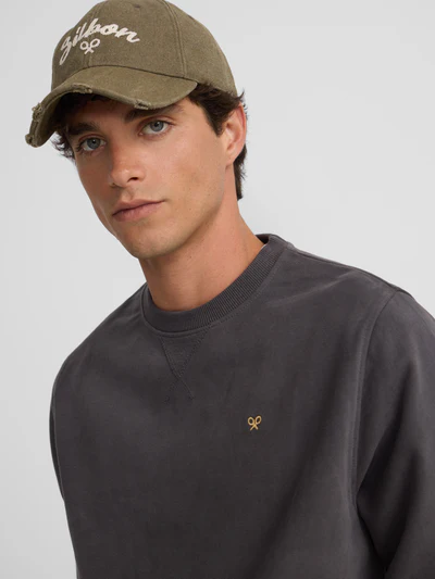 Sudadera Silbon Minilogo Gris Oscuro - Silbon