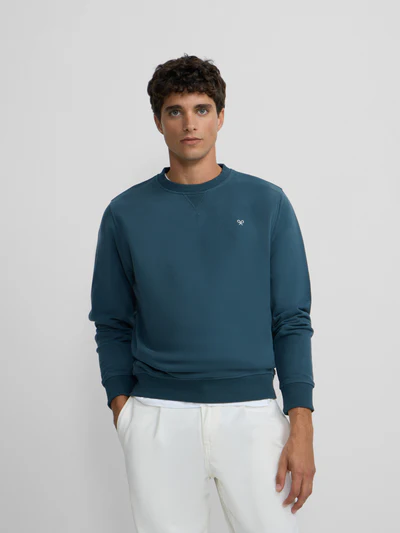 Sudadera Silbon Minilogo Petroleo - Silbon