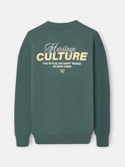 Sudadera Relaxed Fit Culture Verde - Silbon