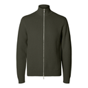 Slhdane Ls Knit Structure Full Zip Noos - Selected