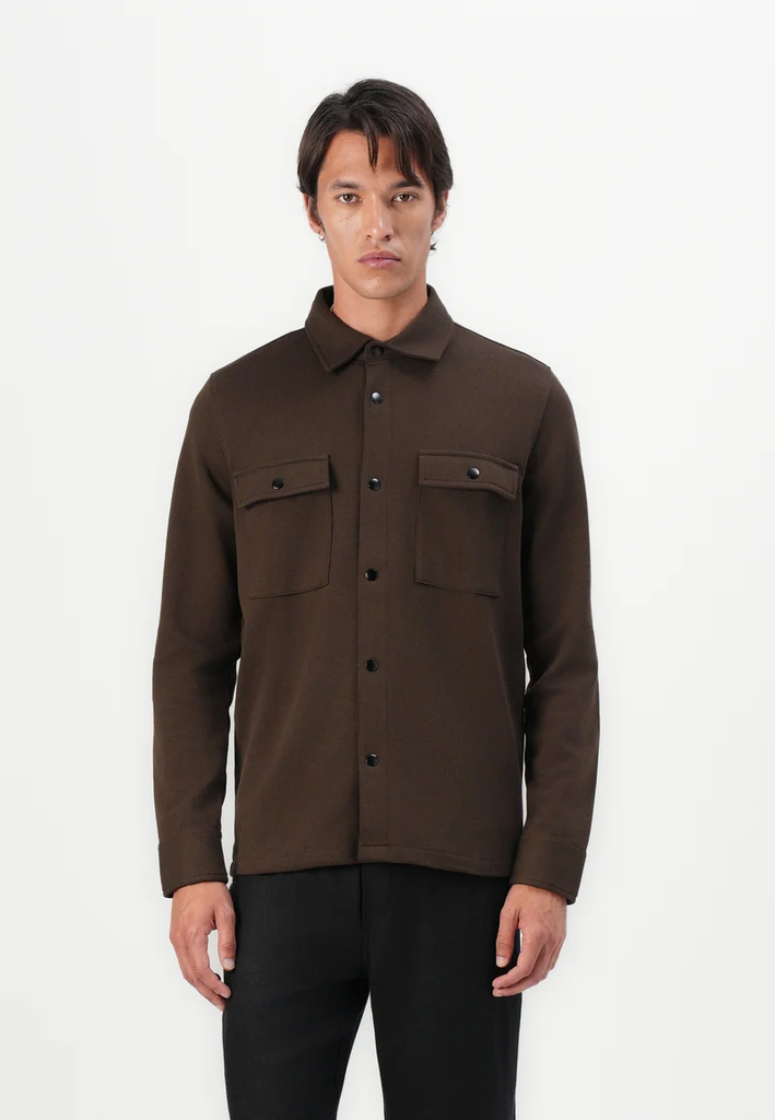 Sobrecamisa Jackie Sweat Jacket Noos Chocolate Torte - Selected Homme