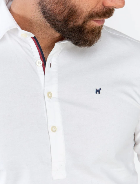 Camisa Polera Oxford Blanca - Williot