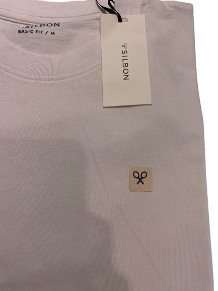 Camiseta Lisa Minilogo Parche Blanca - Silbon
