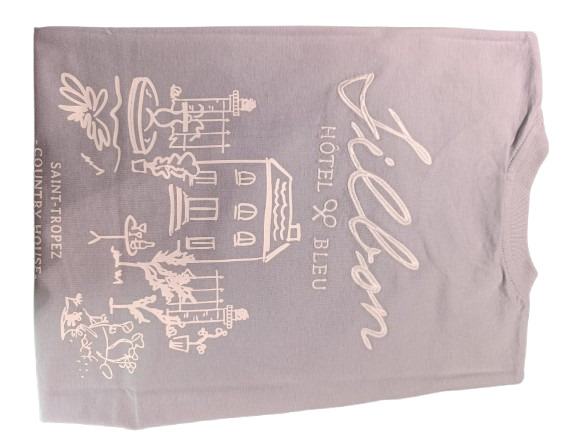 Camiseta Hotel Bleu Gris Azul - Silbon