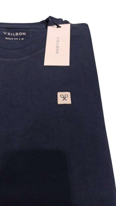 Camiseta Lisa Minilogo Parche Blanca - Silbon