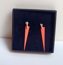 Pendientes Neón Forma Geo Naranja Rosa