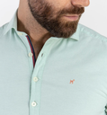 Camisa Polera Oxford Turquesa Menta - Williot