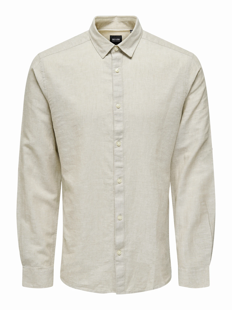 Onscaiden Lino Camisa Chinchilla - Only &amp; Sons