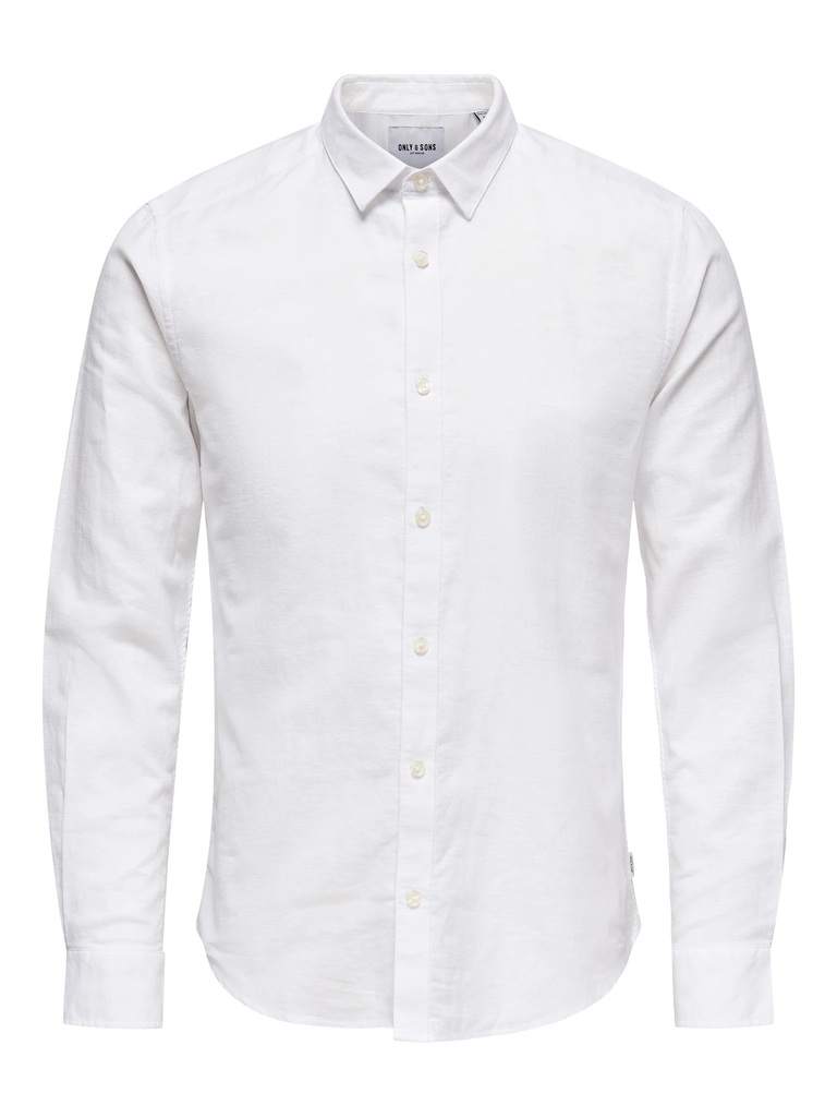 Onscaiden Lino Camisa White - Only &amp; Sons