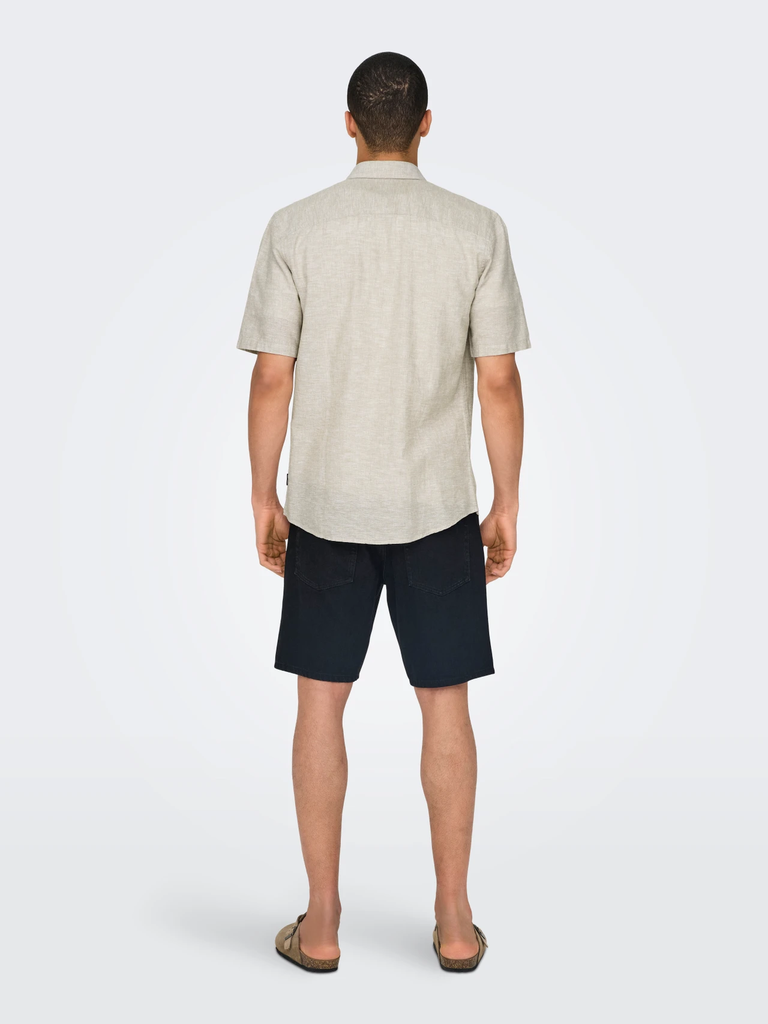 Onscaiden Lino Camisa Chinchilla - Only &amp; Sons