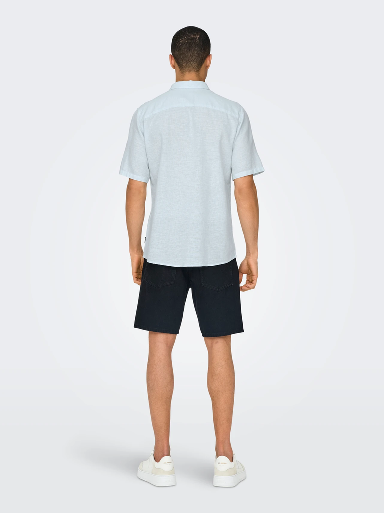 Onscaiden Lino Camisa Cashmere Blue - Only &amp; Sons