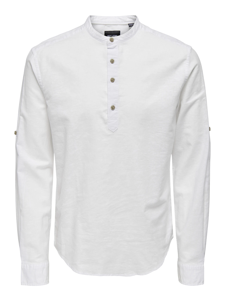 Onscaiden Lino Camisa White - Only &amp; Sons