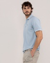 Polo Piqué Garment Dyed Celeste - El Ganso