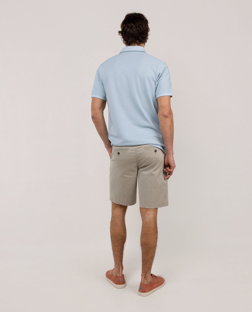 Polo Piqué Garment Dyed Celeste - El Ganso