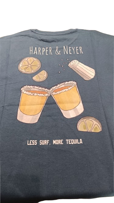 Camiseta Cocktail Code Navy Gray - Harper &amp; Neyer
