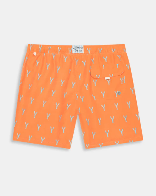 Bañador Print Langosta Coral Peach - Harper &amp; Neyer