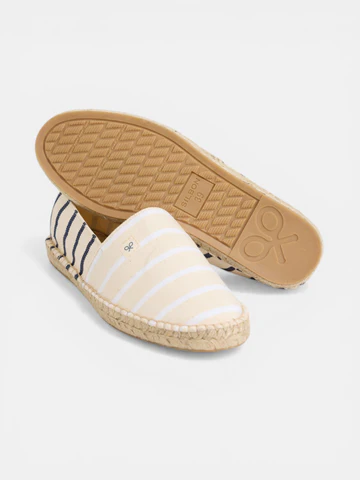 Alpargata Rayas Azul Marino Blanco - Silbon