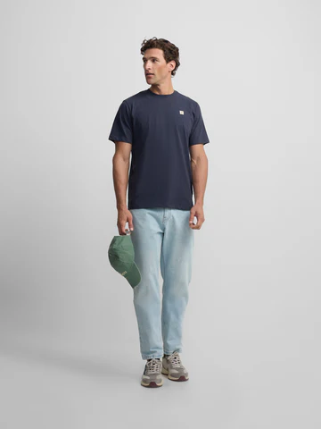 Camiseta Lisa Minilogo Parche Azul Marino - Silbon